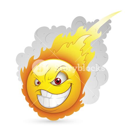 Smiley Emoticons Face Vector Burning Expression Royalty Free Stock