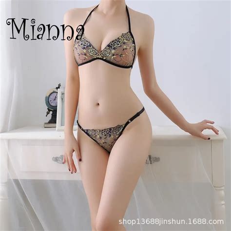 Conjunto De Lingerie De Seda Transparente Feminino Roupa Ntima Sexy