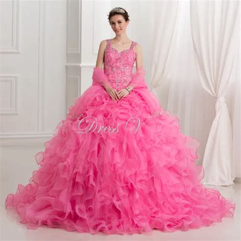 Buy Princess Hot Pink Quinceanera Dresses Ball Gown