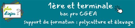 Bac Pro Cgea Support De Formation Polyculture Elevage Lyc E Agricole