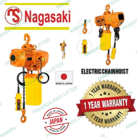 Jual Chain Hoist Takel Listrik Ton X Mtr Volt Nagasaki