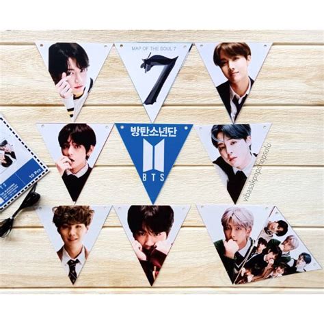 Jual Bunting Flag Bts Bt Bendera Segitiga Bts Bt Shopee Indonesia