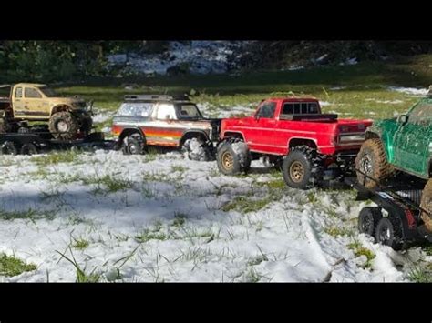 Rc Trailers In Snow And Rock Crawling Axial Scx Ii Trx Sport High