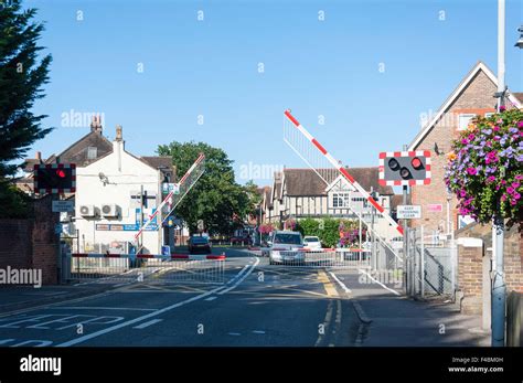 Railway Crossing Barriers Working At Datchet Railway Station High