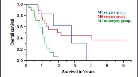 A Kaplan Meier Survival Curve Comparing Survival In The Three Groups