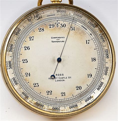 English Victorian Aneroid Pocket Barometer