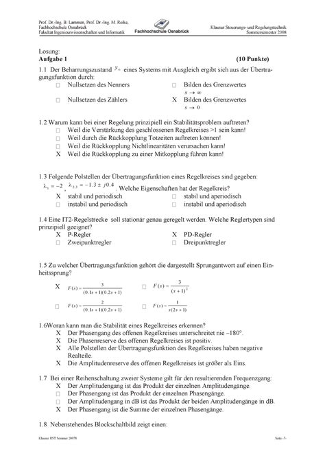 Klausur Wintersemester 2017 2018 Fragen Und Antworten Prof Dr Ing