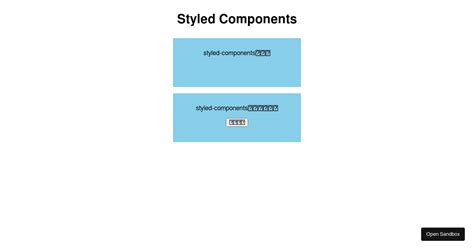 Styled Components Codesandbox