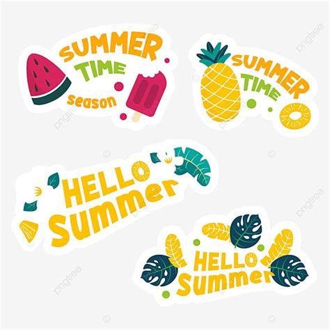 Leaf Tropical Summer Vector Hd Png Images Summer Sticker Clipart