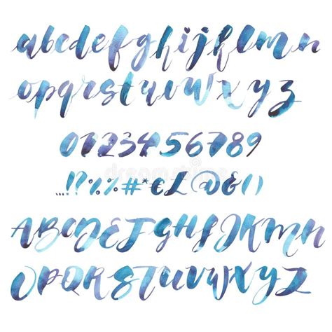 Watercolor Alphabet Exclusive Custom Characters Hand Lettering And