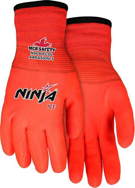 Mcr Safety Ninja Ice N Fcol Hi Visibility Work Gloves Gauge Hi