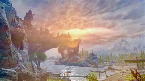 Sunrise at the arch : r/SkyrimPorn