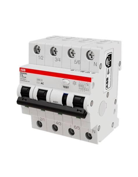 Disjoncteur différentiel ABB 4P 16A 4 modules type AC Matyco