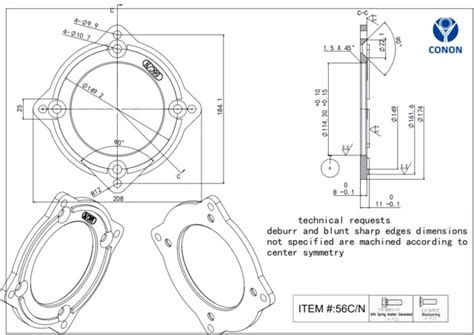 Flange Adaptor Face Mounting Nema 56c N Motor Toledo Pump Chicken Auger