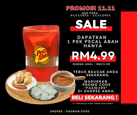 Promosi Pecal Abah Kuah Kacang Segera Pecel Instant Food Drinks