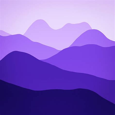 Purple Mountains Wall Art For Sale Minimalist Landscape Abstract