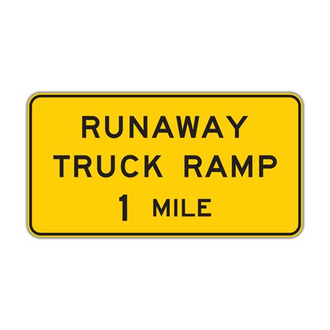 W7-4 Runaway Truck Ramp XX Miles - Hall Signs