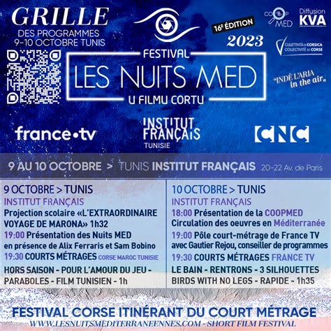 Octobre Tunis Institut Fran Ais Les Nuits Med