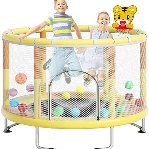 Trampoline for Kids, Telawah Adjustable Toddler Trampoline, Indoor ...