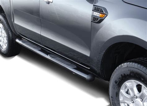 Black Powder Coated Sidebars For Ford Ranger Ranger Raptor