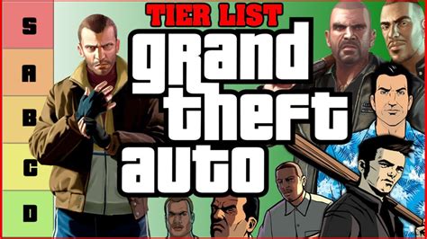 Ranking The Grand Theft Auto Games Gta Series Tier List Youtube