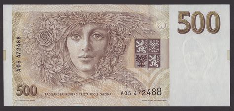 ČESKÁ REPUBLIKA P07a 500 Korun 1993 UNC Série A 05 Aukro