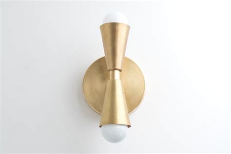 Black Gold Sconce Mid Century Wall Sconce Cone Wall Light - Etsy