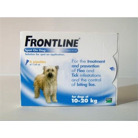 Frontline Spot On Medium Dog 10-20kg (6Pipettes) – Pet Paradise – Pet ...