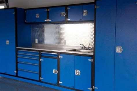 Blue Garage Storage Cabinets