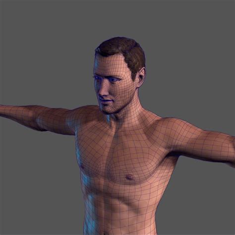 Naked Man Character D Model By Igor