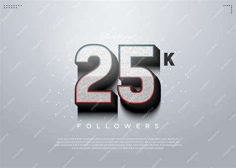 Premium Vector Very Pretty Background For 25k Followers Celebration