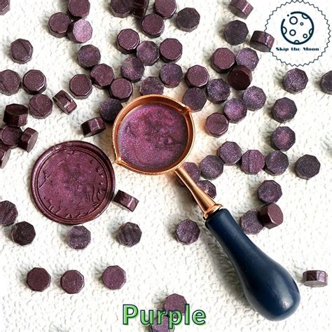 Glitter Sealing Wax Beads 12 Colors Skip The Moon Wax Seal Stamp Custom