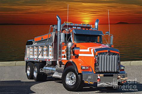 Orange Kenworth Dump Truck Photograph By Randy Harris Pixels