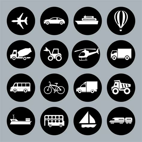 Transportation Icon Set Stock Vector Image By Kolopach 18467621