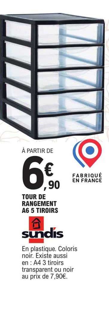 Promo Tour De Rangement A Tiroirs Sundis Chez E Leclerc Icatalogue Fr