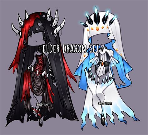 Elder Dragon Set Close By Miss Trinity On Deviantart Drawing Anime