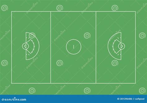 Lacrosse Women Pitch Markings Vector Illustration Stock Illustration ...