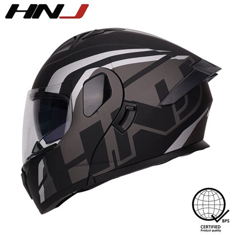 Hnj Motorcycle Helmets Open Face Modular Motor Helmet Dual Visor