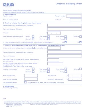 How To Set Up A Standing Order Rbs Fill Online Printable Fillable