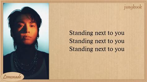 Jungkook Standing Next To You Lyrics Youtube