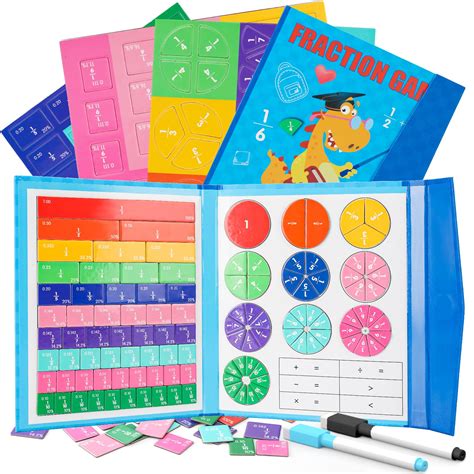 Magnetic Fraction Educational Puzzle Pcs Magnetic Fraction Puzzle