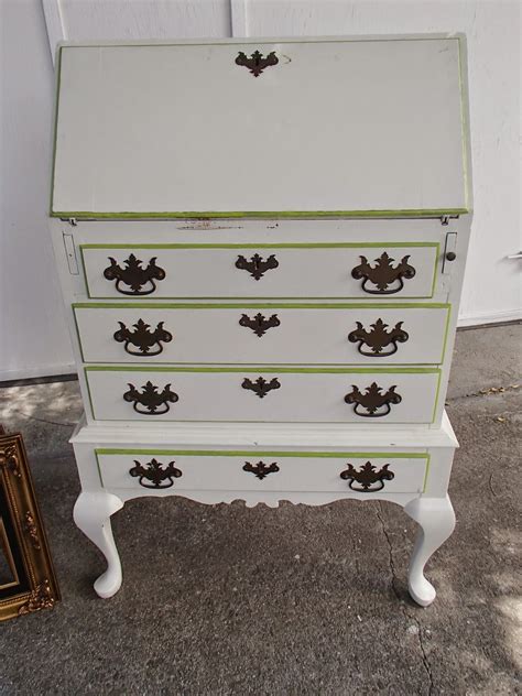 Dds Cottage And Design Queen Anne Secretary Desk With A Pop Of Color