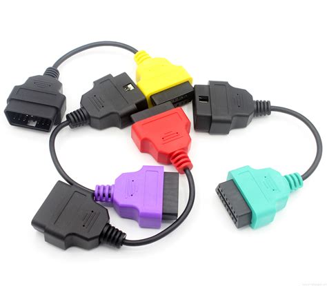 For Fiat Ecu Scan Adaptors Obd Diagnostic Cable Four Colors Hengye