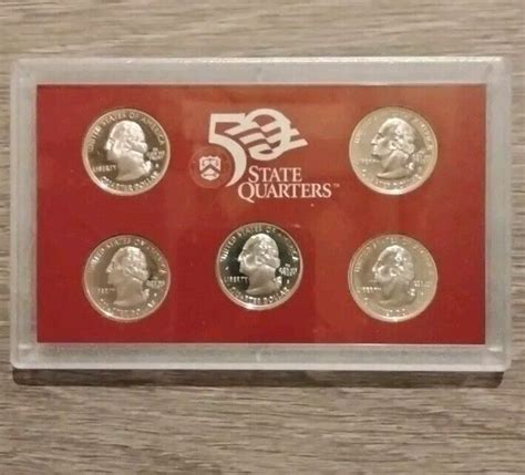 Silver Proof State Quarter Set Coins No Box Coa Ebay