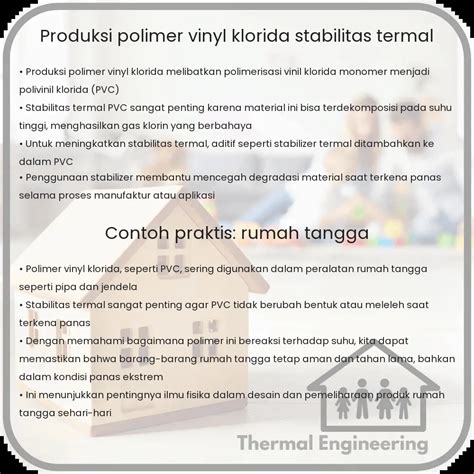 Produksi Polimer Vinyl Klorida Stabilitas Termal