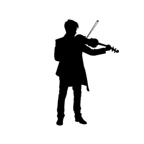 Premium Vector Man Playing Violin Silhouette