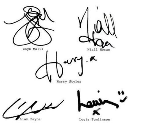 Signatures One Direction One Direction Quotes One Direction Logo