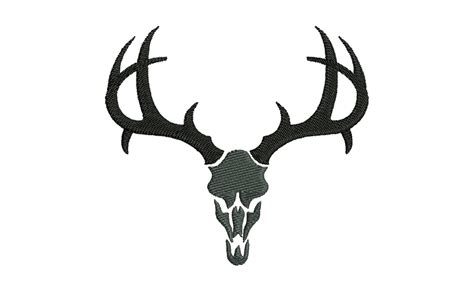 Buck Deer Skull Silhouette Embroidery Designs Many Mini Sizes Pes Hus Dst Vp3 Vip Xxx