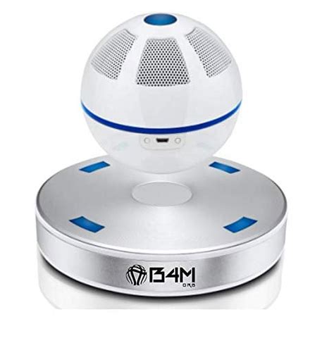 B4m Orb Ice Silver Portable Wireless Bluetooth 4 1 Floating Sound Levitating Maglev Speaker Nfc