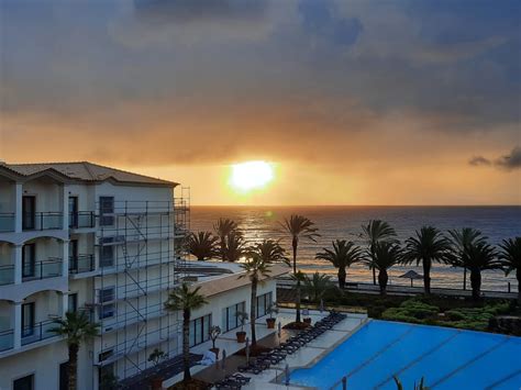 Blick vom Balkon zum Pool Hotel Vila Galé Santa Cruz Santa Cruz